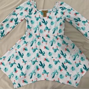 Wrangler Teal and Coral Cactus Kids Dress